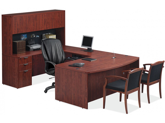 Officesource Cherry Executive Desk Set Capital Choice Office